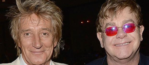 Rod Stewart e Elton John juntos no Rock in Rio Rod Stewart e Elton John juntos no Rock in Rio