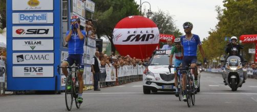 Arrivo in parata al Memorial Pantani