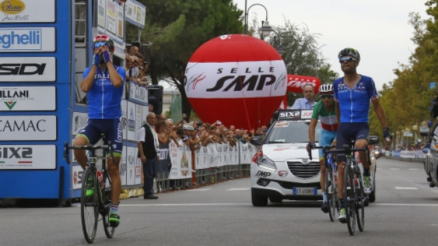 Arrivo in parata al Memorial Pantani