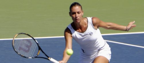 Flavia Pennetta in azione agli US Open