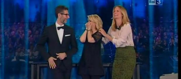 Fazio, Luciana Littizzetto e Filippa Lagerback Fazio, Luciana Littizzetto e Filippa Lagerback