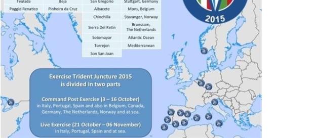 Mappa basi Trident Juncture 2015 Mappa basi Trident Juncture 2015