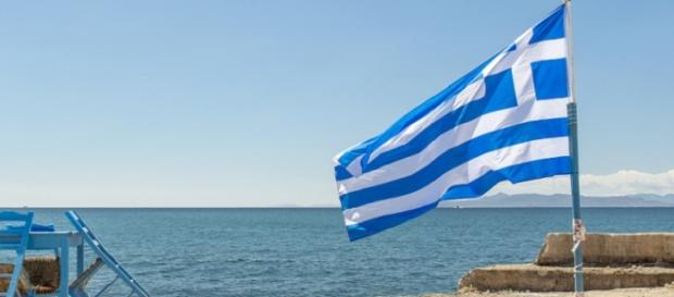 Una spiaggia deserta in Grecia Una spiaggia deserta in Grecia