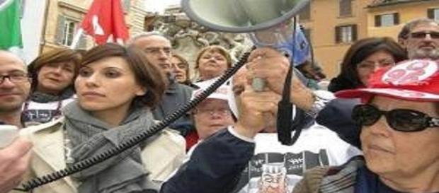 Una manifestazione dei Quota96 in corteo Una manifestazione dei Quota96 in corteo