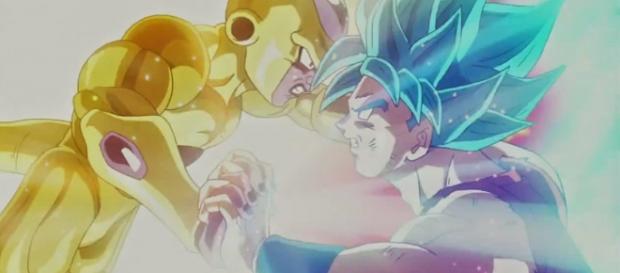 Goku y Freezer luchando en la pelicula Goku y Freezer luchando en la pelicula