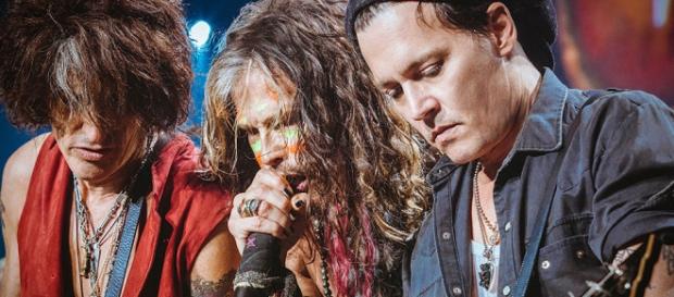 Johnny Deep com a banda Hollywood Vimpires Johnny Deep com a banda Hollywood Vimpires
