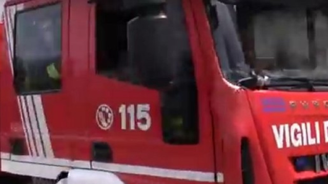 Vigili del fuoco durante un intervento