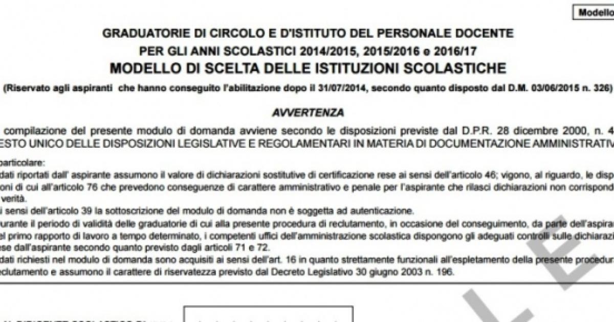 Scuola, Nuova Nota Miur Sulla Presentazione Domanda Modello B Per Le ...