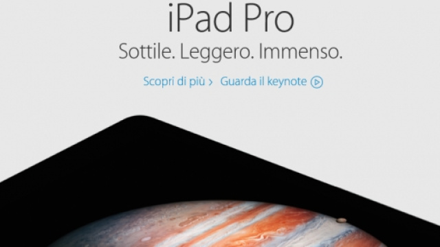 Pagina dell'IPad Pro sul sito Apple