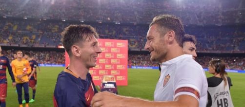 Totti e Messi nel torneo giocato questa estate.