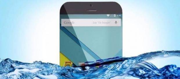 Smartphone Android que flutua. Smartphone Android que flutua.