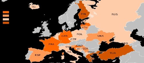 La cartina con le nazioni partecipanti (wikipedia)