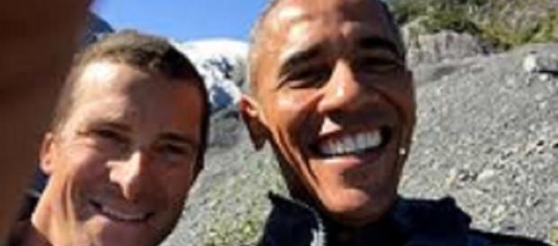 Grylls and Pres. Obama take the requisite selfie Grylls and Pres. Obama take the requisite selfie