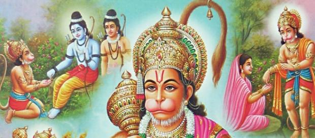 Hanuman è il dio Scimmia, servitore di Rama Hanuman è il dio Scimmia, servitore di Rama
