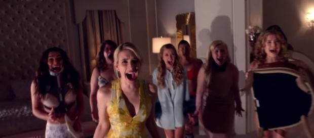 Scream Queens Emma Roberts and Lea Michele Scream Queens Emma Roberts and Lea Michele