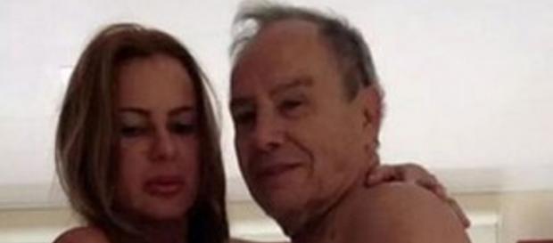 Stênio Garcia e sua esposa em foto íntima Stênio Garcia e sua esposa em foto íntima