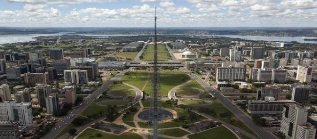 A zona "Eixo Monumental" de Brasília A zona "Eixo Monumental" de Brasília
