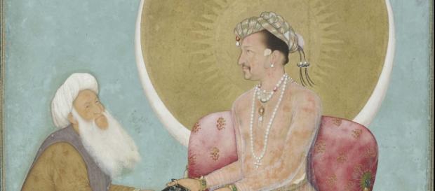 Miniatura del XVII s. il sultano e un maestro Sufi Miniatura del XVII s. il sultano e un maestro Sufi