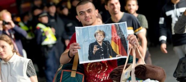 Inmigrante sirio llegando a Alemania Inmigrante sirio llegando a Alemania