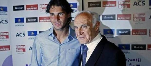 Tenista Rafael Nadal ao lado do avô Tenista Rafael Nadal ao lado do avô