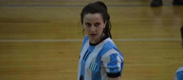 Chiesa luciendo la casaca de Racing. Chiesa luciendo la casaca de Racing.