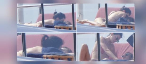 Harry Styles é flagrado namorando em iate Harry Styles é flagrado namorando em iate