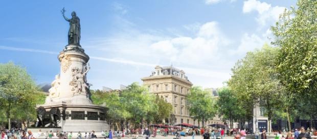 place de la Republique - receuillement place de la Republique - receuillement
