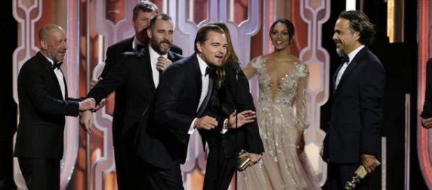 Leonardo Di Caprio insieme a cast e regista Leonardo Di Caprio insieme a cast e regista