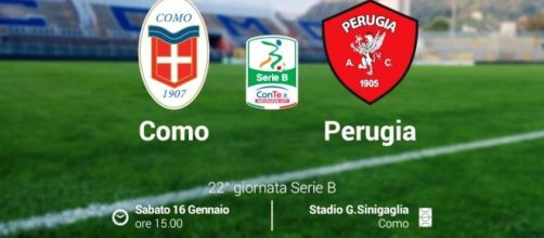 Como-Perugia, 22^ giornata di Serie B