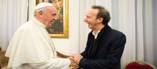 Roberto Benigni incontra Papa Francesco.