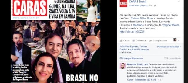 Capa de Caras - Foto/Reprodução: Facebook Capa de Caras - Foto/Reprodução: Facebook