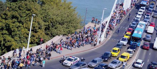 Inmigrantes entre Alemania y Austria. Inmigrantes entre Alemania y Austria.