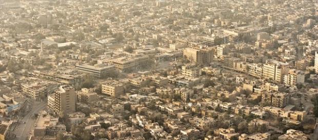 La città di Baghdad vista dall'alto. La città di Baghdad vista dall'alto.