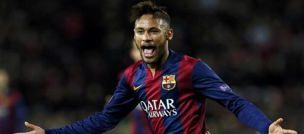 Neymar comemora gol pelo Barcelona Neymar comemora gol pelo Barcelona