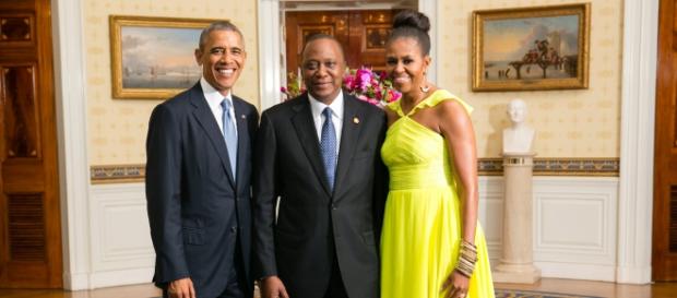 Pres. Kenyatta w/ US President and First Lady/wiki Pres. Kenyatta w/ US President and First Lady/wiki