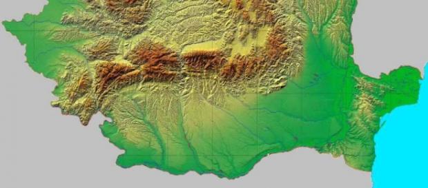 ROMÂNIA - Harta fizico-geografică ROMÂNIA - Harta fizico-geografică