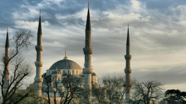 Istanbul, il profilo della Moschea Blu.