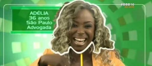Adélia do BBB 16 - Foto/Reprodução: Globo Adélia do BBB 16 - Foto/Reprodução: Globo