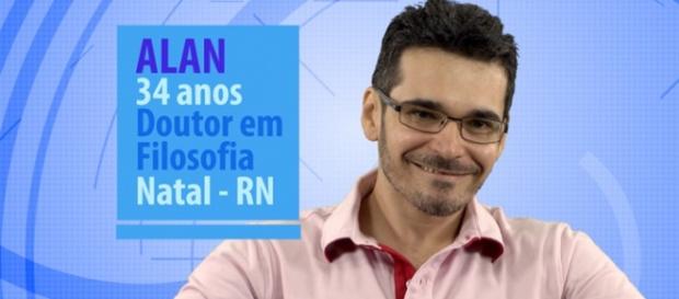 Allan é o novo participante do BBB 16: foto GShow Allan é o novo participante do BBB 16: foto GShow