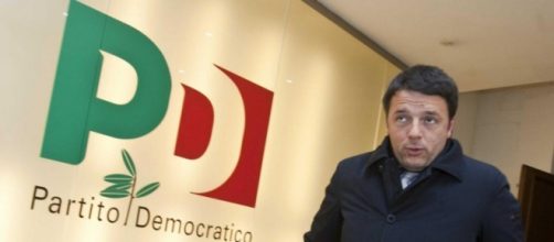 Renzi nella sede del Partito democratico