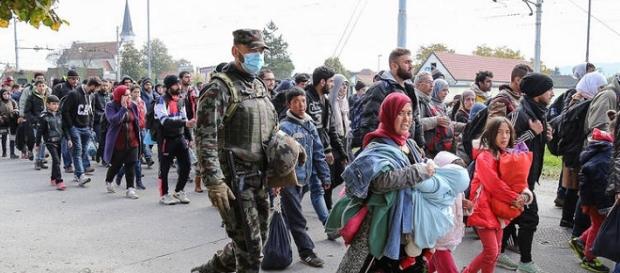 Flüchtlinge auf dem Weg nach Nordeuropa Flüchtlinge auf dem Weg nach Nordeuropa