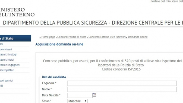 Concorso Polizia di Stato 2016