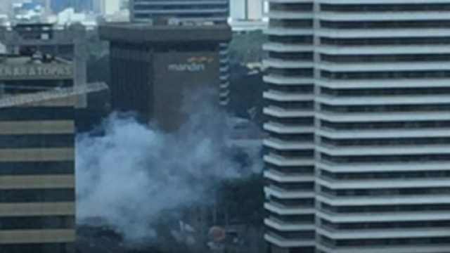 Uno degli attentati a Giacarta