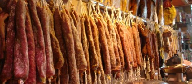 Diferentes variedades de carne procesada Diferentes variedades de carne procesada