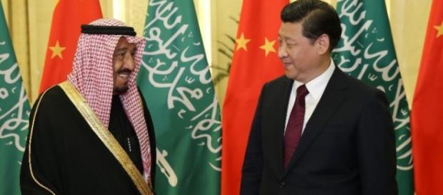 Il re Al Saud e il premier Xi Jinping Il re Al Saud e il premier Xi Jinping