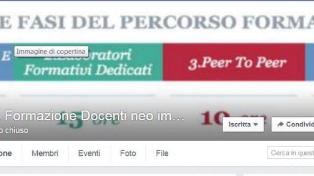 gruppo su Facebook docenti neoassunti