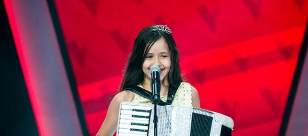 Laís Amaro no palco do The Voice Kids Laís Amaro no palco do The Voice Kids