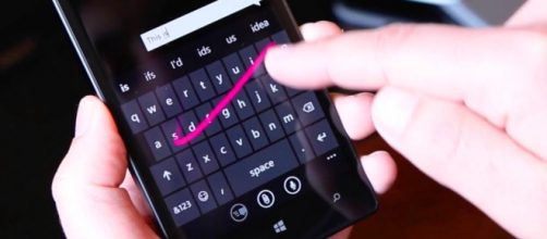 Tastiera Word Flow di Windows Phone.