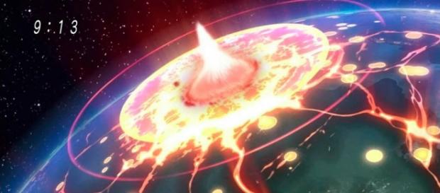 La tierra explotando en el capítulo 27 La tierra explotando en el capítulo 27