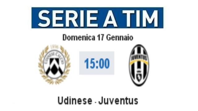 Diretta Udinese-Juventus, live gol e video